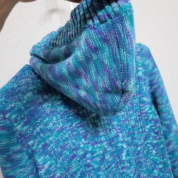 Kirra Hooded Cardigan Womens XS Button Up Fall Winter Casual Pockets Colorful - Picture 10 of 11